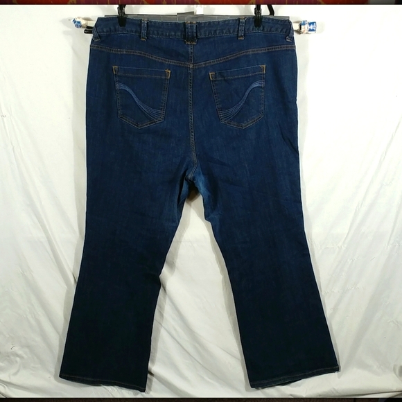 Lane Bryant Women's Blue Bootcut Slim Genius Fit Western Jeans Plus Size 24 P - Picture 2 of 7